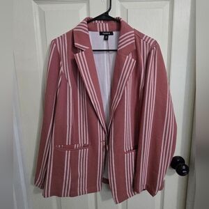Torrid Mauve Blazer with White Stripes